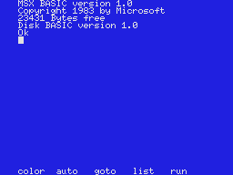 MSX BASIC 1.0